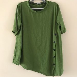 Green Oversized Nightgown Shirt